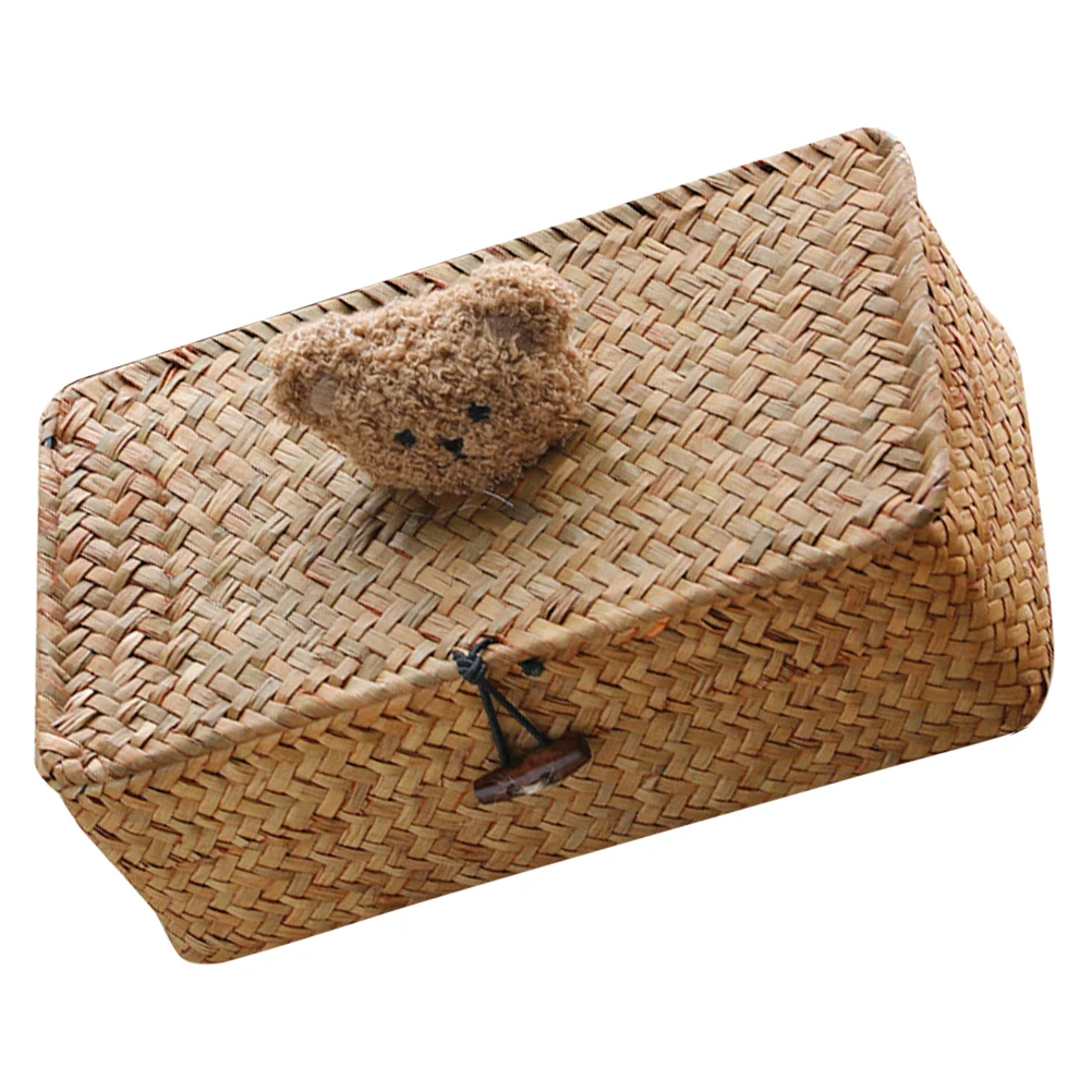Creative Bear Woven Storage Box Orange Small Rectangle Desktop Organizer Portable Easy to Use Household Basket Container
Creative Bear Woven Storage Box Orange Small Rectangle Desktop Organizer Portable Easy to Use Household Basket Container