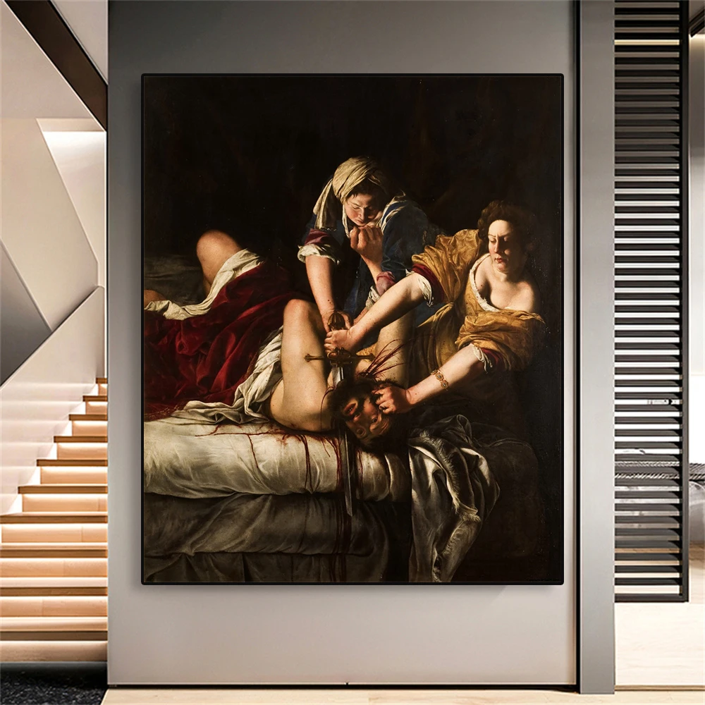 Dark Art Poster Judith Beheading Holofernes Gentileschi Prints Canvas Painting Women Power Italy Baroque Art Gallery Decoration
Dark Art Poster Judith Beheading Holofernes Gentileschi Prints Canvas Painting Women Power Italy Baroque Art Gallery Decoration