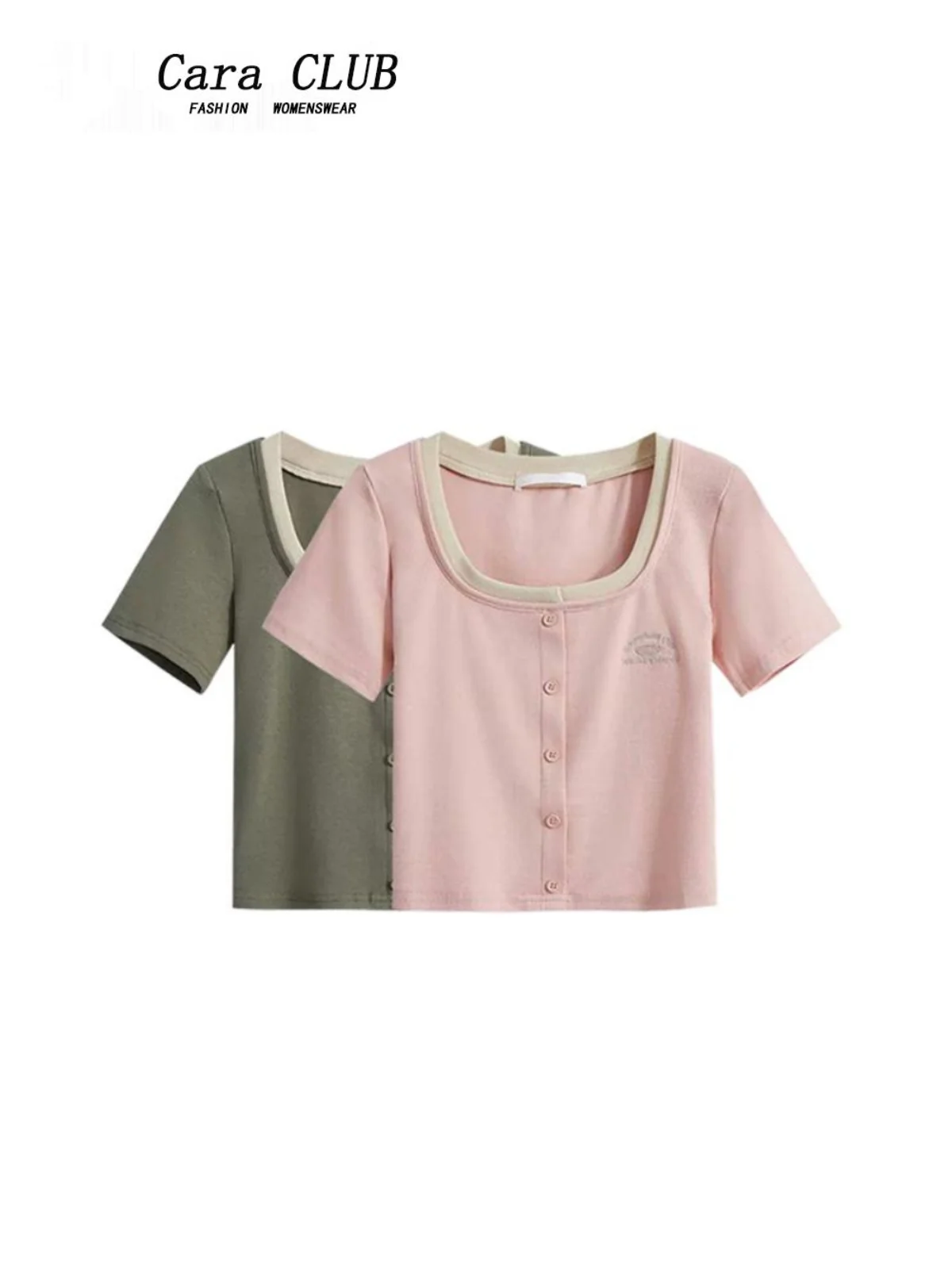 Cara CLUB plus Size Short Sleeve T-Shirt Women's Summer Casual Fashionable Design round Neck Cotton Blend Elastic Fiber
Cara CLUB plus Size Short Sleeve T-Shirt Women's Summer Casual Fashionable Design round Neck Cotton Blend Elastic Fiber