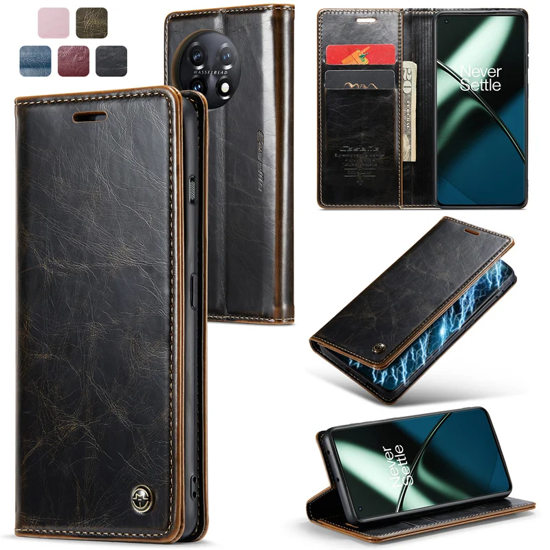 CaseMe Vintage Luxury Leather Flip Case For OnePlus 11 Luxury Magnetic Wallet Card Slot Shockproof Stand Cover
CaseMe Vintage Luxury Leather Flip Case For OnePlus 11 Luxury Magnetic Wallet Card Slot Shockproof Stand Cover