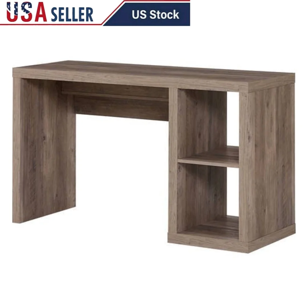 Rustic Gray Cube Storage Office Desk with Cable Management System Space-Saving Design Home Office Workstation 54in Wide
Rustic Gray Cube Storage Office Desk with Cable Management System Space-Saving Design Home Office Workstation 54in Wide