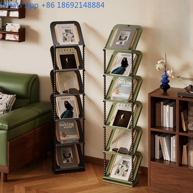 Storage Shelf Floor-standing Bookshelf Vintage Style Newspaper Magazine Book Album Vertical Book Display Rack
Storage Shelf Floor-standing Bookshelf Vintage Style Newspaper Magazine Book Album Vertical Book Display Rack
