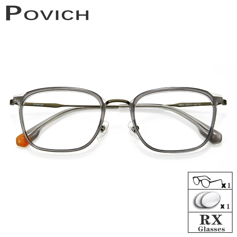 Men's Titanium Acetate Glasses High-Quality Color Blocking Corrected Vision Clear Prescription Lenses Computer Anti Blue Light
Men's Titanium Acetate Glasses High-Quality Color Blocking Corrected Vision Clear Prescription Lenses Computer Anti Blue Light