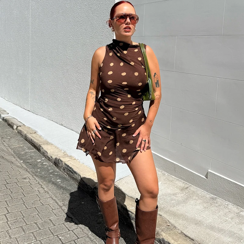 Apprabant Summer Fashion Casual Basics Dresses Round Neck Sleeveless Sexy Spicy Girls Slim Fit Pleated Polka Dot Print Dresses
Apprabant Summer Fashion Casual Basics Dresses Round Neck Sleeveless Sexy Spicy Girls Slim Fit Pleated Polka Dot Print Dresses
