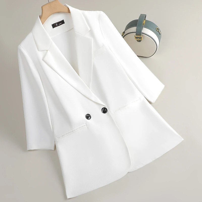 Весенне-осенний черный, белый цвет, элегантный двубортный пиджак, женские желто-коричневые пиджаки с рукавами три четверти, пальто, топы, простота
Весенне-осенний черный, белый цвет, элегантный двубортный пиджак, женские желто-коричневые пиджаки с рукавами три четверти, пальто, топы, простота