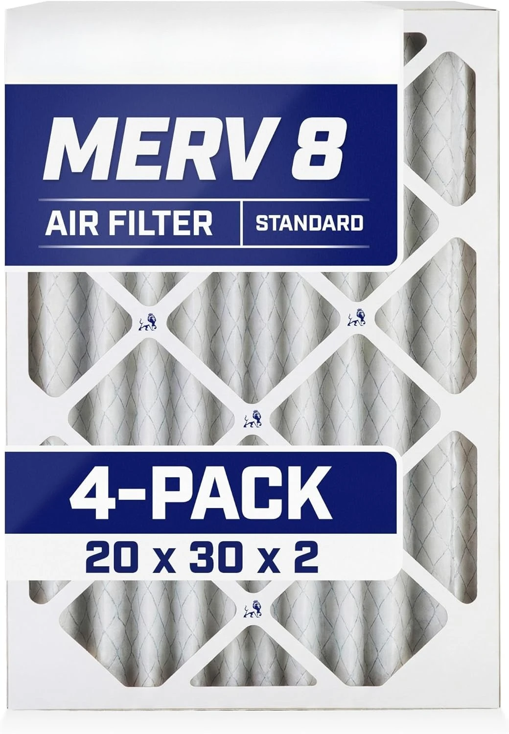 20x30x2 MERV 8 Pleated Air Filter, 4-Pack Electrostatic HVAC Furnace AC Filter, Dust & Allergy Control, Made in USA, Actual
20x30x2 MERV 8 Pleated Air Filter, 4-Pack Electrostatic HVAC Furnace AC Filter, Dust & Allergy Control, Made in USA, Actual