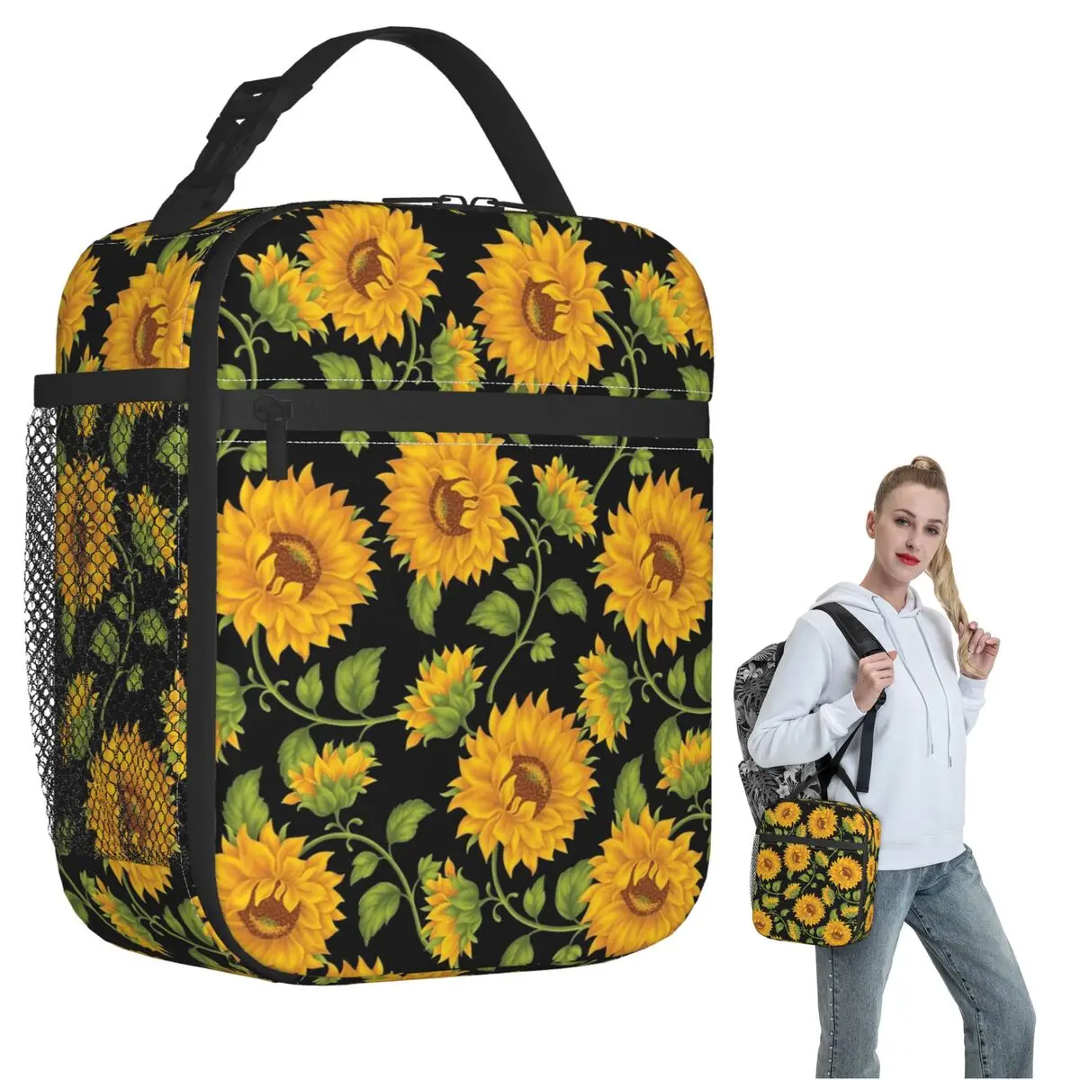 Sunflower Insulated Lunch Bag for Women Children Portable Food Boxes Thermal Lunch Box Tote
Sunflower Insulated Lunch Bag for Women Children Portable Food Boxes Thermal Lunch Box Tote