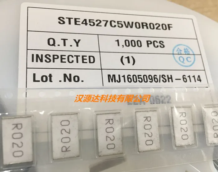 20pcs/lot STE4527C5W0R020F 4527 R020 0.02R 1% 75PPM 5W chips Electronic new
20pcs/lot STE4527C5W0R020F 4527 R020 0.02R 1% 75PPM 5W chips Electronic new