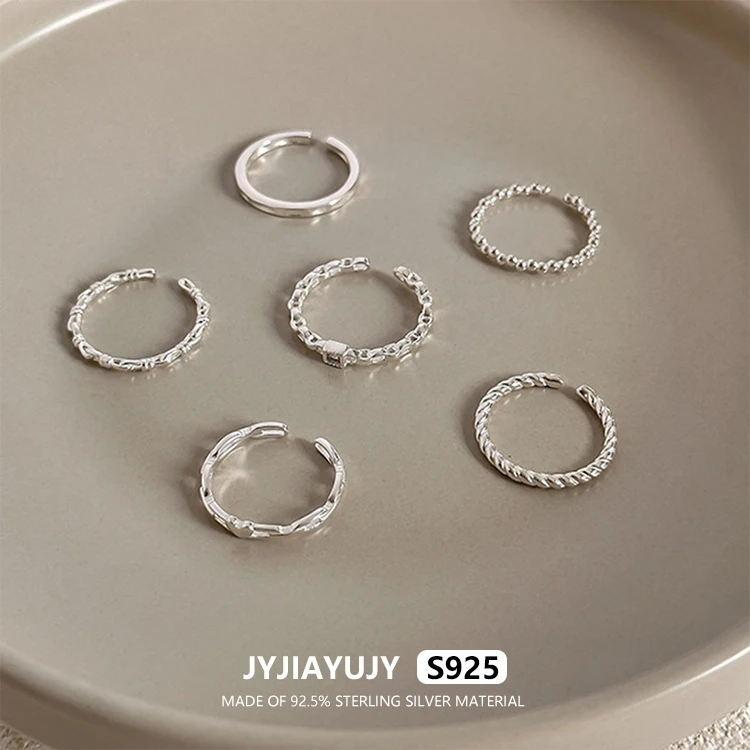 JYJIAYUJY 100% Whole Original Sterling Silver S925 Adjustable Ring INS Style Basic Rings Fashion Woman Jewelry Gift Daily JYR73
JYJIAYUJY 100% Whole Original Sterling Silver S925 Adjustable Ring INS Style Basic Rings Fashion Woman Jewelry Gift Daily JYR73