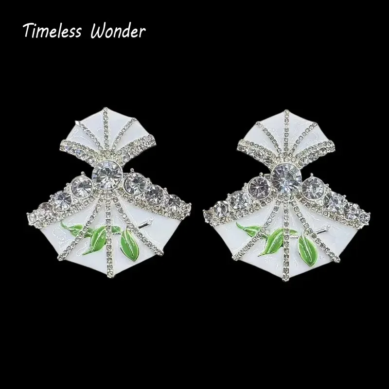 Timeless Wonder Fancy Enamel Zircon Geo Fan Button Earrings for Women Designer Jewelry Punk Sweet Gift Rare Top Classy 3346
Timeless Wonder Fancy Enamel Zircon Geo Fan Button Earrings for Women Designer Jewelry Punk Sweet Gift Rare Top Classy 3346