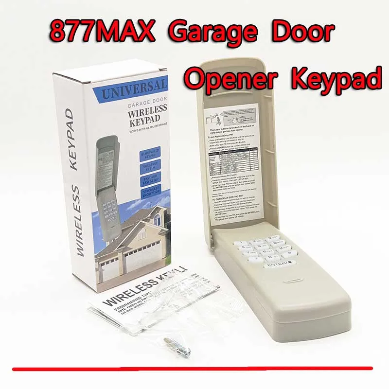LiftMaster Chamberlain Craftsman 877MAX Remote Control Garage Door Opener Keypad 376LM 377LM 977LM 973LM 877LM 390MHz 315MHz 
LiftMaster Chamberlain Craftsman 877MAX Remote Control Garage Door Opener Keypad 376LM 377LM 977LM 973LM 877LM 390MHz 315MHz