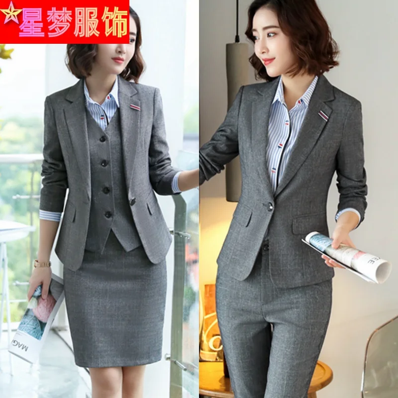 1808Autumn and WinterOLProfessional Suit Vest Set Hotel Front Desk Work Uniform Plus Size Business Formal Suit
1808Autumn and WinterOLProfessional Suit Vest Set Hotel Front Desk Work Uniform Plus Size Business Formal Suit