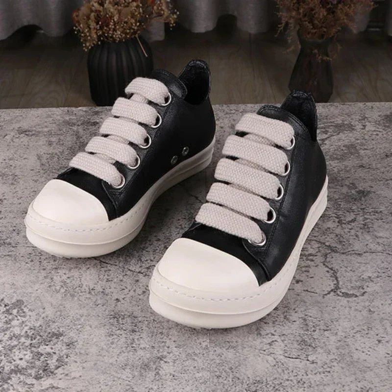 Luxury Breathable Wide Lace Sneaker for Men Genuine Leather Women Casual Shoes Flat Board Shoes Unisex Thick Soled Sneakers
Luxury Breathable Wide Lace Sneaker for Men Genuine Leather Women Casual Shoes Flat Board Shoes Unisex Thick Soled Sneakers