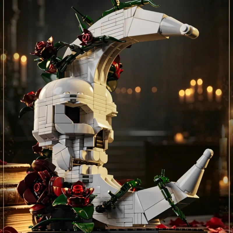 MOC Darkness Skull Roses Bouquet Bricks Model Gothic Heart Flower Building Blocks Modular Technology Model Birthday Gift Idea
MOC Darkness Skull Roses Bouquet Bricks Model Gothic Heart Flower Building Blocks Modular Technology Model Birthday Gift Idea