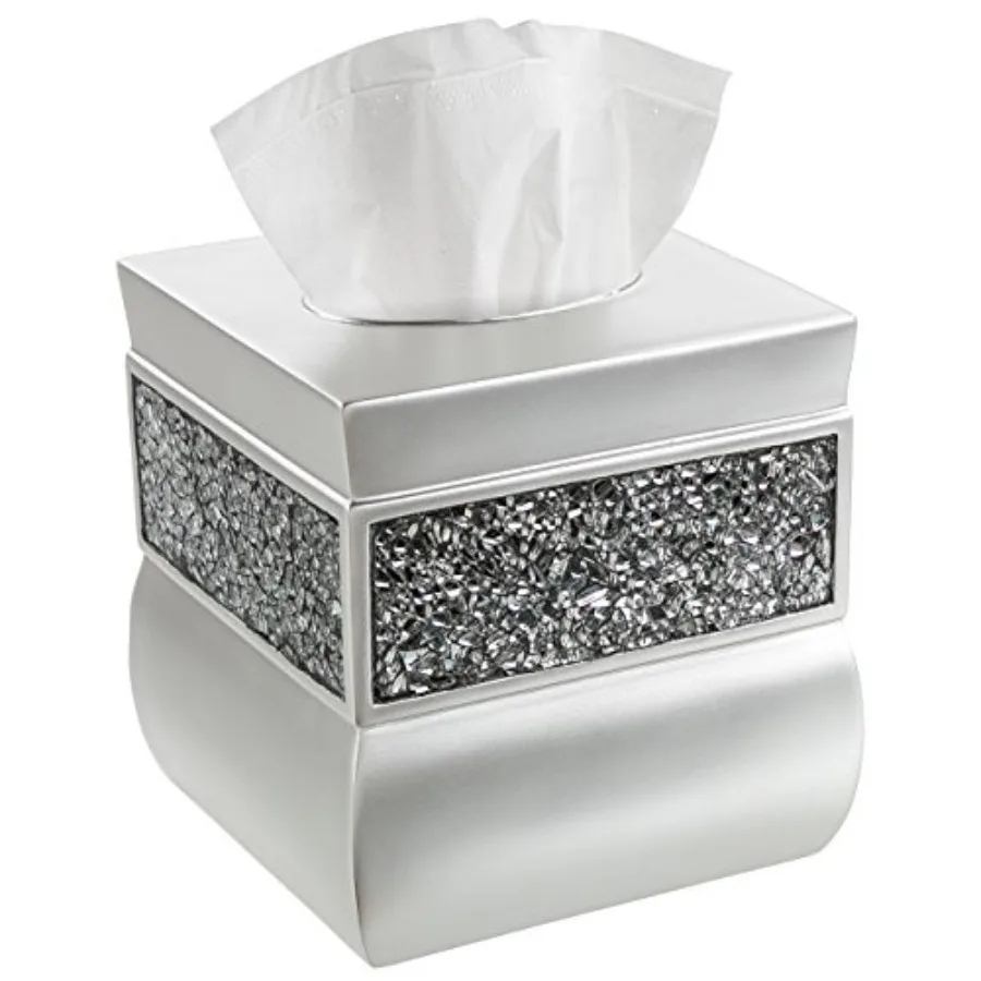 Crackled Glass Silver - Decorative Holder - Holder Vessel for Bathroom with Durable Bottom Slider, Elegant Home or Bathroom Dec
Crackled Glass Silver - Decorative Holder - Holder Vessel for Bathroom with Durable Bottom Slider, Elegant Home or Bathroom Dec