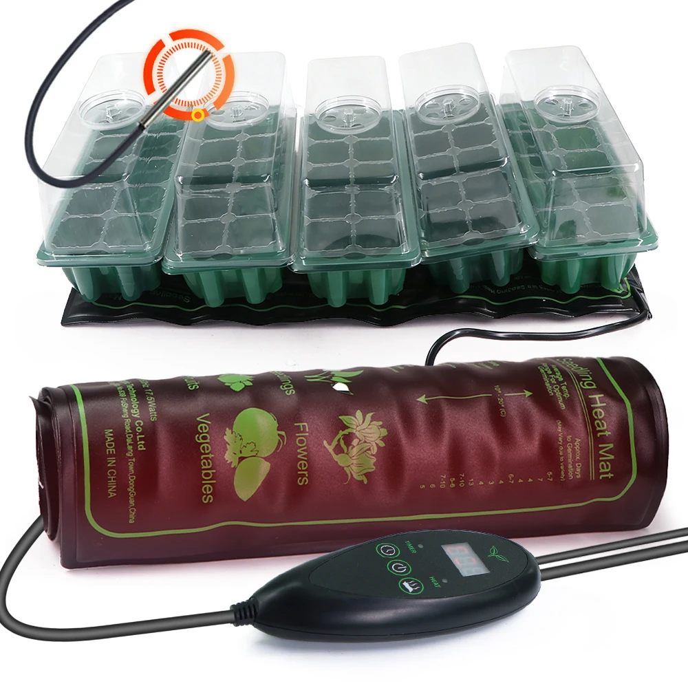 Seedling Germination Kit 110V/220V 30W Heating Pad w/ Timed Temperature Control Garden Greenhouse Plants Seed Start Nursery Box
Seedling Germination Kit 110V/220V 30W Heating Pad w/ Timed Temperature Control Garden Greenhouse Plants Seed Start Nursery Box