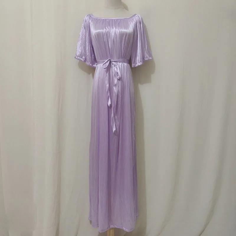 Men Sexy Thin Silky Touch Glossy Long Dress Women Satin Maxi Dress Short Sleeve Loose Long Dress Plus Size Sleeping Robe
Men Sexy Thin Silky Touch Glossy Long Dress Women Satin Maxi Dress Short Sleeve Loose Long Dress Plus Size Sleeping Robe