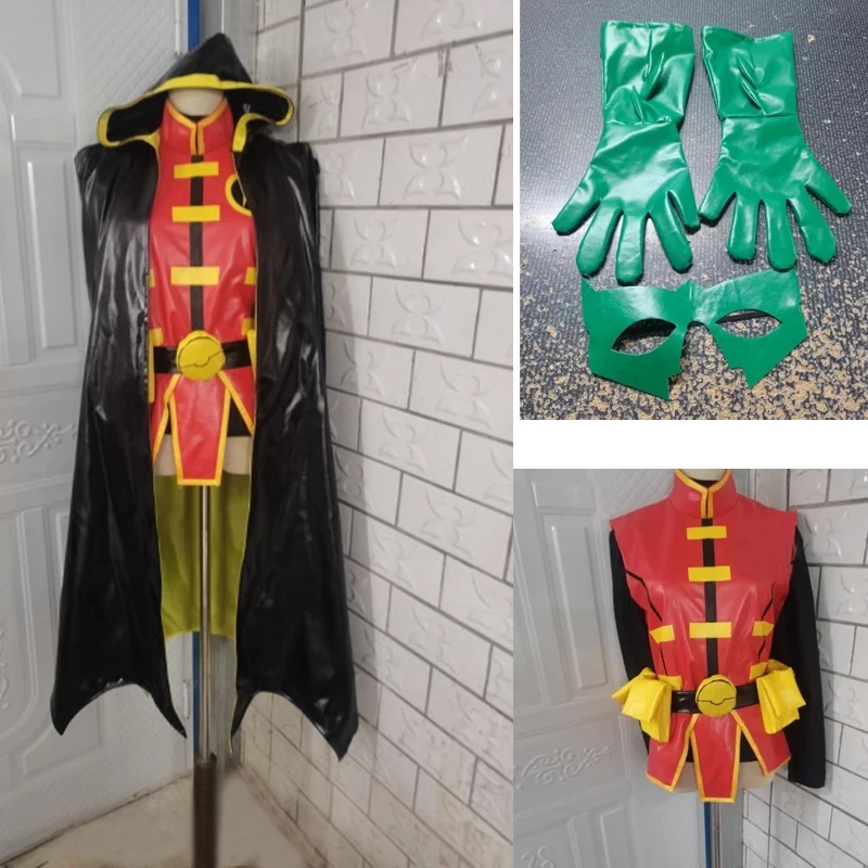 Anim Red Robin Cosplay Costume Carnival Halloween Uniform PU Lether Clothing Custom Size
Anim Red Robin Cosplay Costume Carnival Halloween Uniform PU Lether Clothing Custom Size