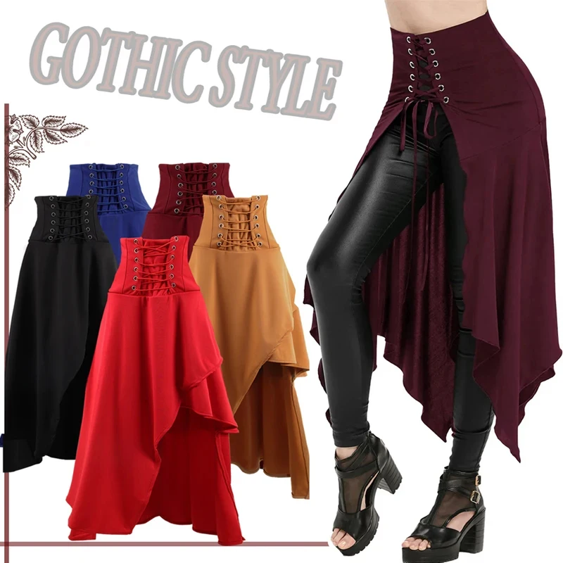 ❤️❤️❤️Steampunk Medieval Women Skirt Halloween Vintage Women Solid Color Lace Up High Waist Irregular Maxi Skirt Vintage I❤️⭐️❤️
❤️❤️❤️Steampunk Medieval Women Skirt Halloween Vintage Women Solid Color Lace Up High Waist Irregular Maxi Skirt Vintage I❤️⭐️❤️