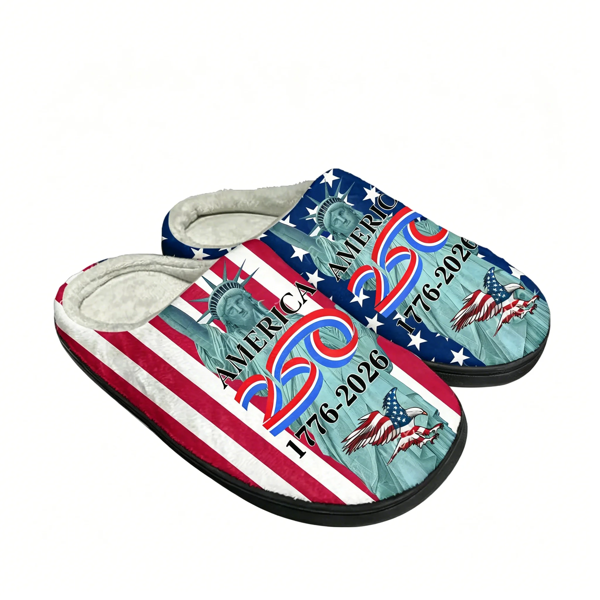 America 250th Anniversary 1776-2026 Cotton Slippers Mens Womens Elastic Keep Warm Shoes Plush Footwear Custom Thermal Slipper
America 250th Anniversary 1776-2026 Cotton Slippers Mens Womens Elastic Keep Warm Shoes Plush Footwear Custom Thermal Slipper