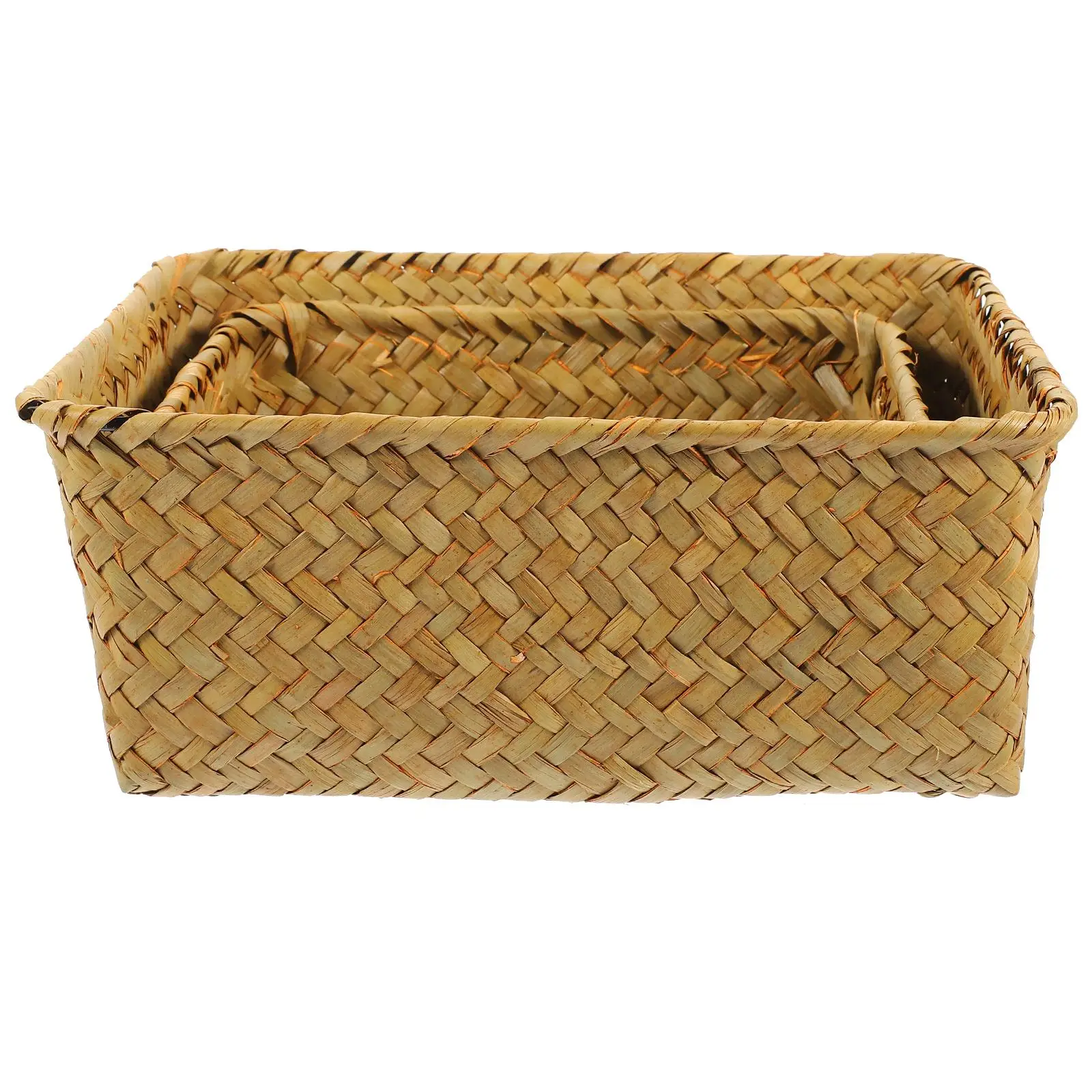 2 Pcs Straw Storage Basket Makeup Organizer Decorative Sundry Iron Desktop Toy Case
2 Pcs Straw Storage Basket Makeup Organizer Decorative Sundry Iron Desktop Toy Case