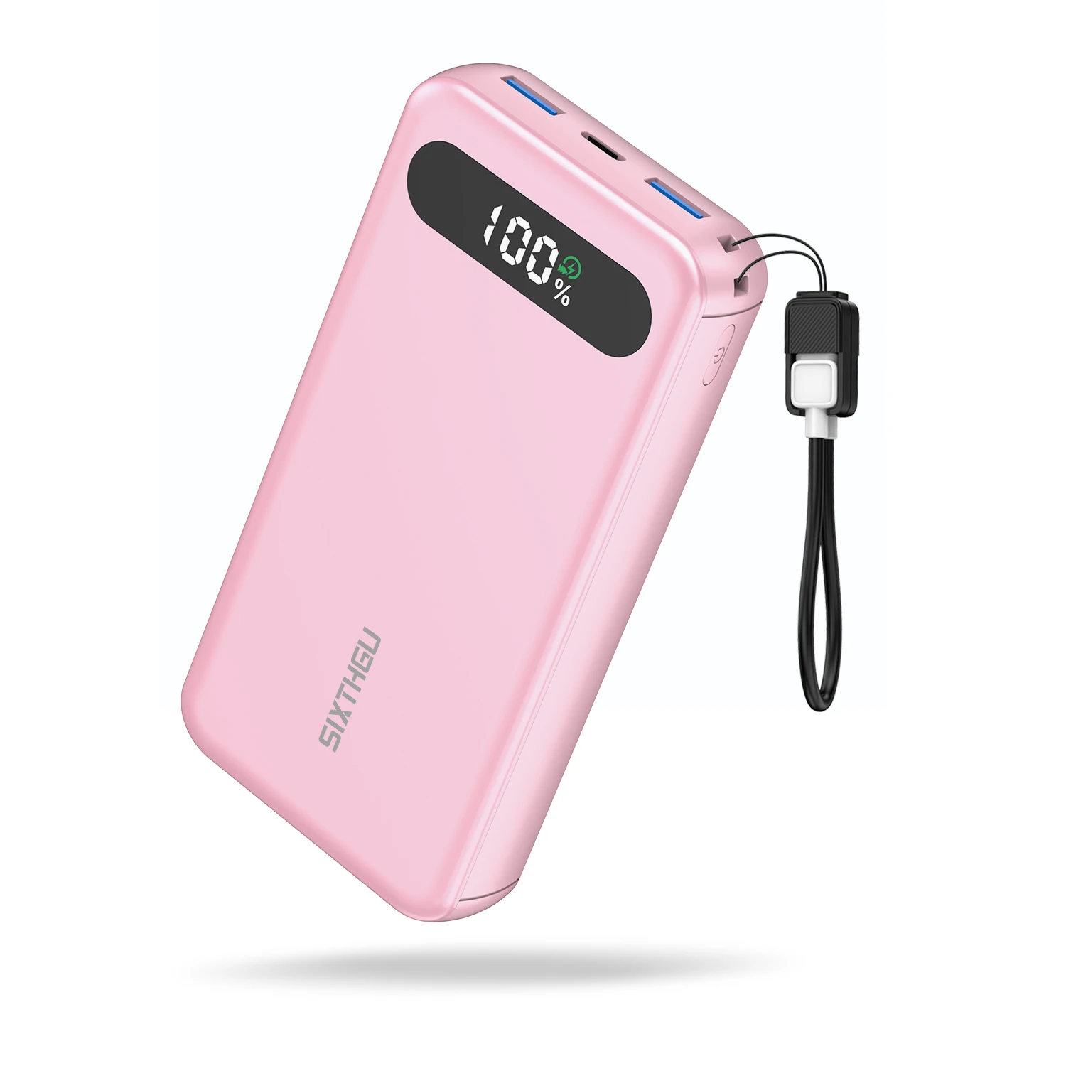 Портативное зарядное устройство SIXTHGU Power Bank 20000 мАч с быстрой зарядкой PD 30W и QC 4.0, 3 выходами и 2 входами, с кабелем USB-C
Портативное зарядное устройство SIXTHGU Power Bank 20000 мАч с быстрой зарядкой PD 30W и QC 4.0, 3 выходами и 2 входами, с кабелем USB-C