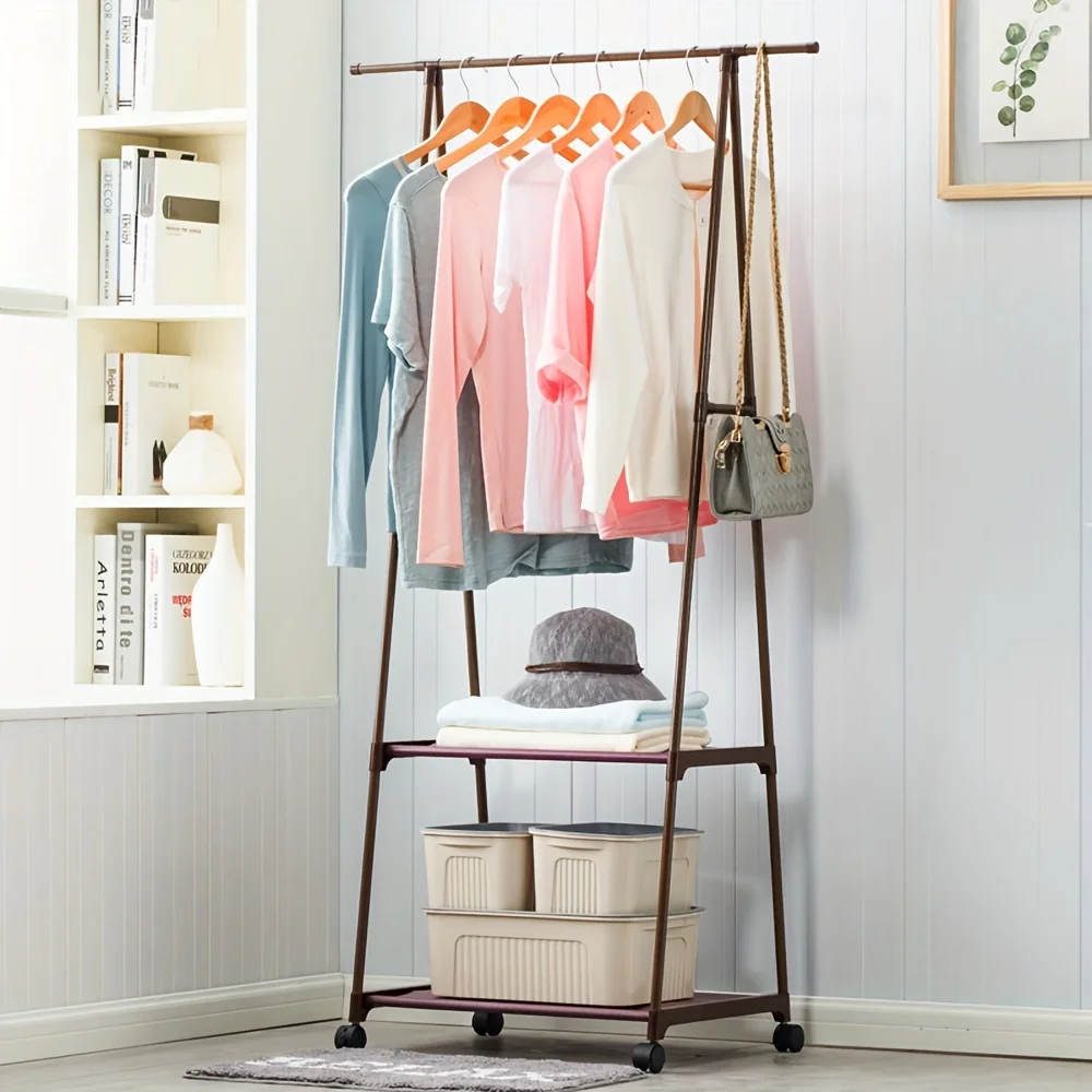 Multifunctional Triangular Coat Rack with 2 Shelves - Durable Metal and Plastic, Freestanding Home Organization Clothing Hanger
Multifunctional Triangular Coat Rack with 2 Shelves - Durable Metal and Plastic, Freestanding Home Organization Clothing Hanger
