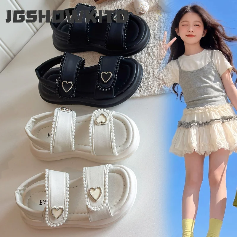 JGSHOWKITO Girls Sandals with Double Heart Princess Sweet Soft Thick Sole Fashion 2026 Summer Brand New Kids Beach Shoes 28-37
JGSHOWKITO Girls Sandals with Double Heart Princess Sweet Soft Thick Sole Fashion 2026 Summer Brand New Kids Beach Shoes 28-37