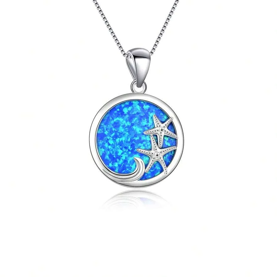 Opal Necklace For Women, European And American Ins Style, Hawaiian Ocean Series, Blue Starfish Pendant Opal Necklace
Opal Necklace For Women, European And American Ins Style, Hawaiian Ocean Series, Blue Starfish Pendant Opal Necklace