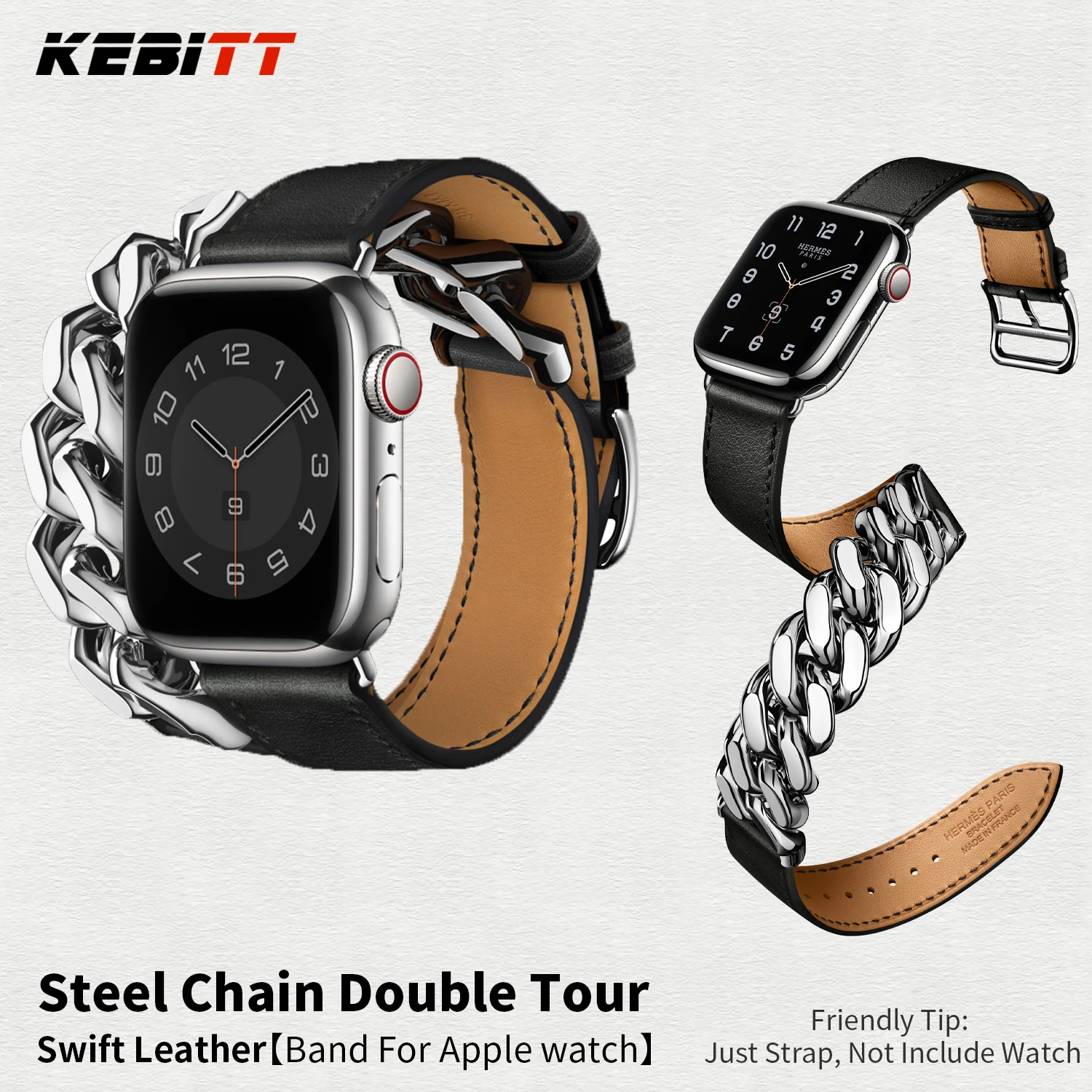 Kebitt Cow Leather Stainless Steel Band for Apple Watch Ultra2 Iwatch Series 10 9 8 7 6 42mm 46mm 41mm Iwatch Double Tour Bands
Kebitt Cow Leather Stainless Steel Band for Apple Watch Ultra2 Iwatch Series 10 9 8 7 6 42mm 46mm 41mm Iwatch Double Tour Bands