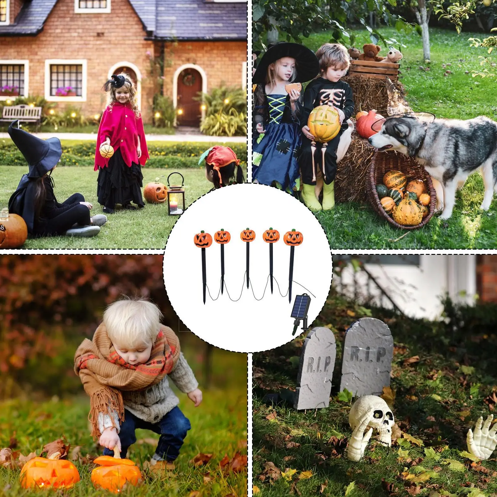 Halloween Solar Pumpkin Lights Waterproof Solar Halloween Lights LED Skull Lamp Pumpkin Stake Lights For Lawn Garden Patio Yard 
Halloween Solar Pumpkin Lights Waterproof Solar Halloween Lights LED Skull Lamp Pumpkin Stake Lights For Lawn Garden Patio Yard