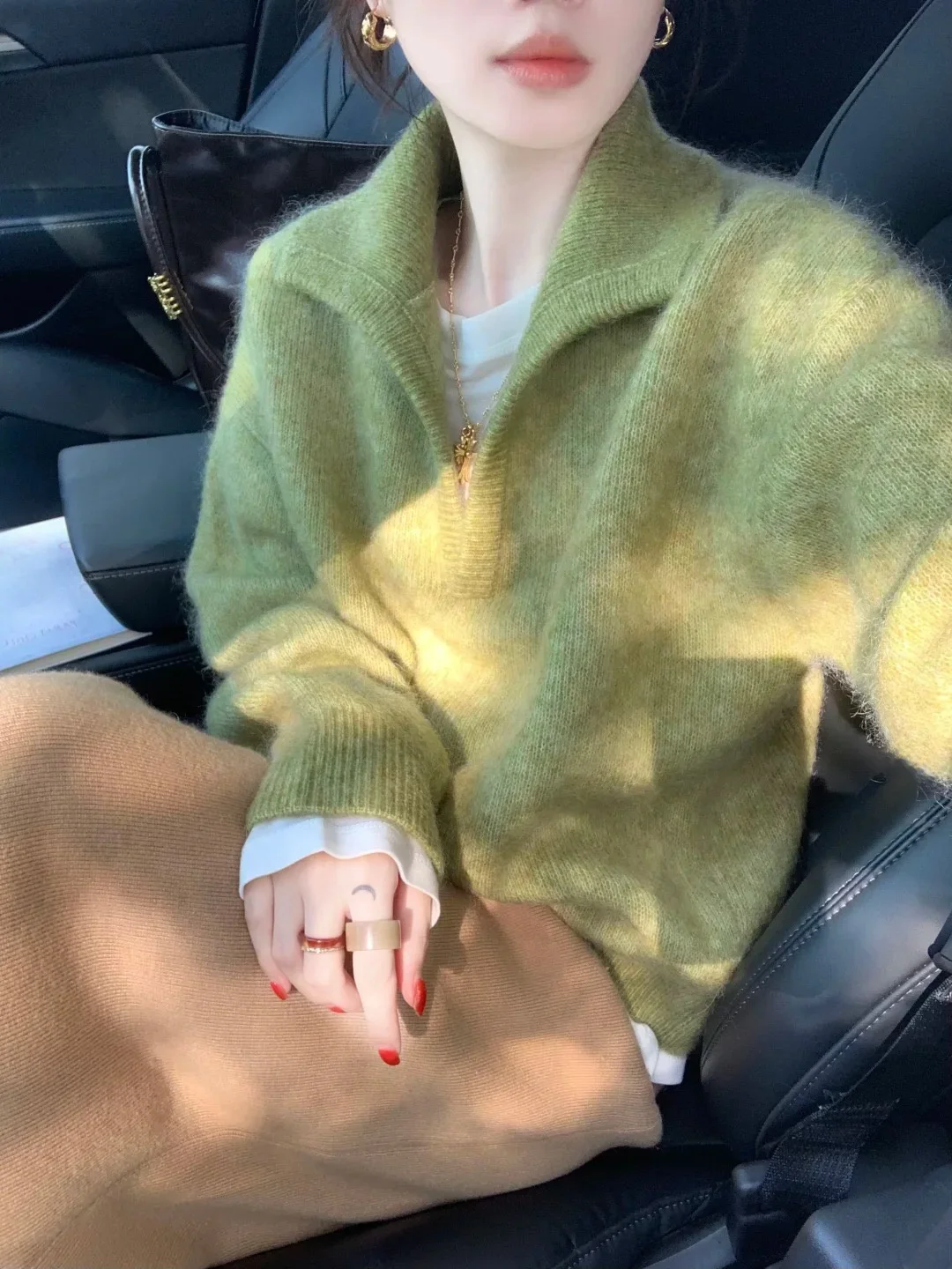 Loose Fit Thiened Long Sve Collar Knitted Sweater Women's Spring Autumn een Lazy Sle Soft Comfortable Outerwear
Loose Fit Thiened Long Sve Collar Knitted Sweater Women's Spring Autumn een Lazy Sle Soft Comfortable Outerwear