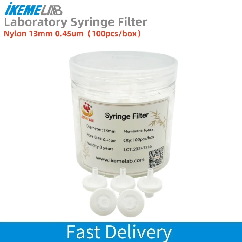 IKEME Laboratory Syringe Filter 13mm 0.45um Nylon Syringe Filter Needle Filter Laboratory Supplies Funnel Filter 100Pcs
IKEME Laboratory Syringe Filter 13mm 0.45um Nylon Syringe Filter Needle Filter Laboratory Supplies Funnel Filter 100Pcs