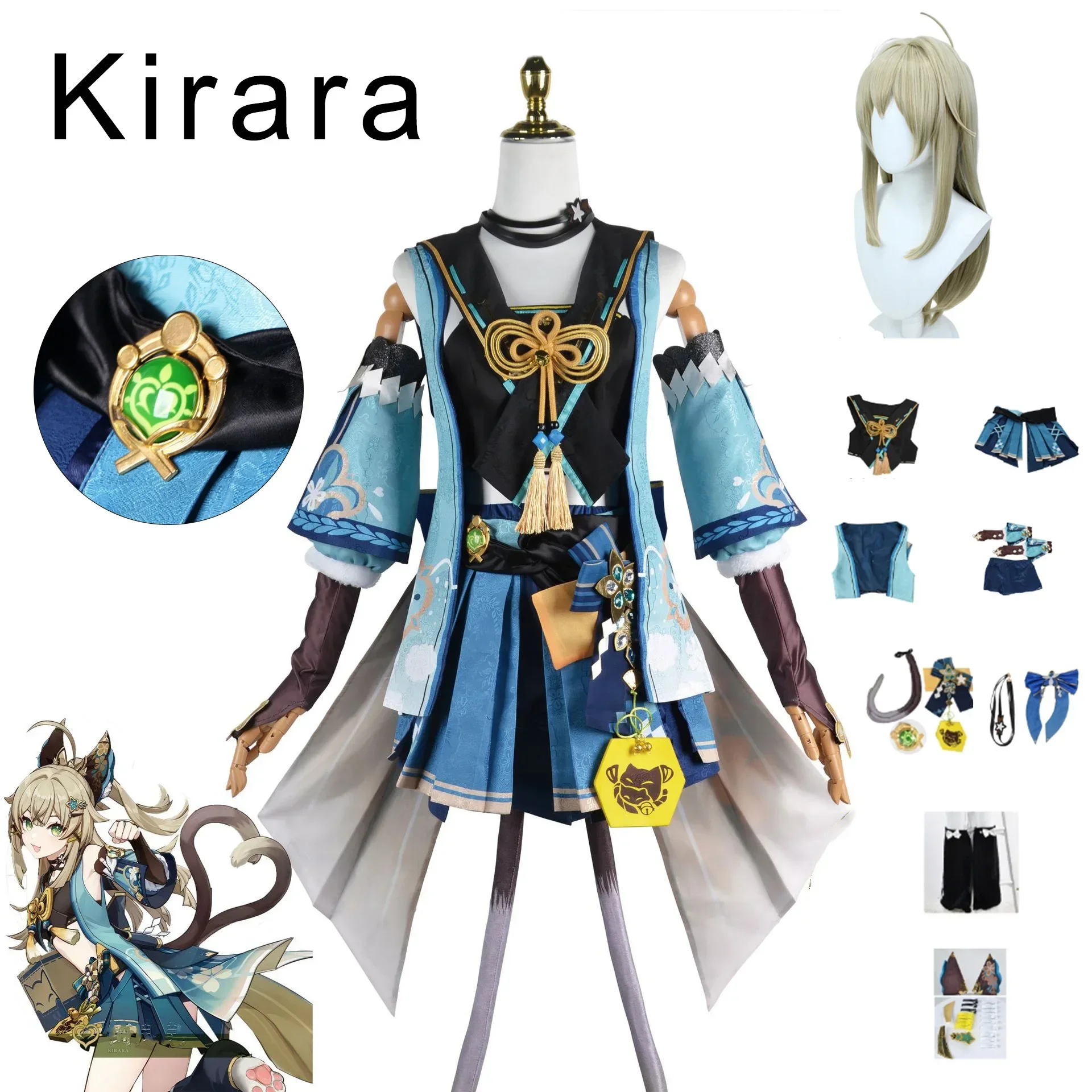Костюм для косплея Kirara Genshin Impact, ожерелье, головной убор с бантом, полный комплект, игровые костюмы, костюм на Хэллоуин, карнавал, вечеринку
Костюм для косплея Kirara Genshin Impact, ожерелье, головной убор с бантом, полный комплект, игровые костюмы, костюм на Хэллоуин, карнавал, вечеринку