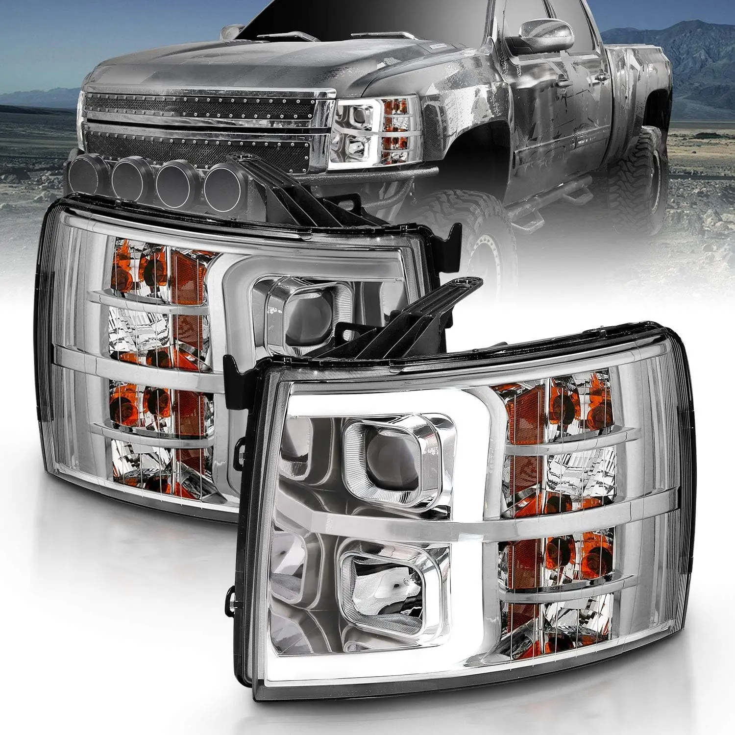 Для Chevy Silverado 1500/07-14 Silverado 2500HD 3500HD 2007-2013 светодиодный, галогенный, трубчатый квадропроектор, хромированный комплект автомобильных фар - P
Для Chevy Silverado 1500/07-14 Silverado 2500HD 3500HD 2007-2013 светодиодный, галогенный, трубчатый квадропроектор, хромированный комплект автомобильных фар - P