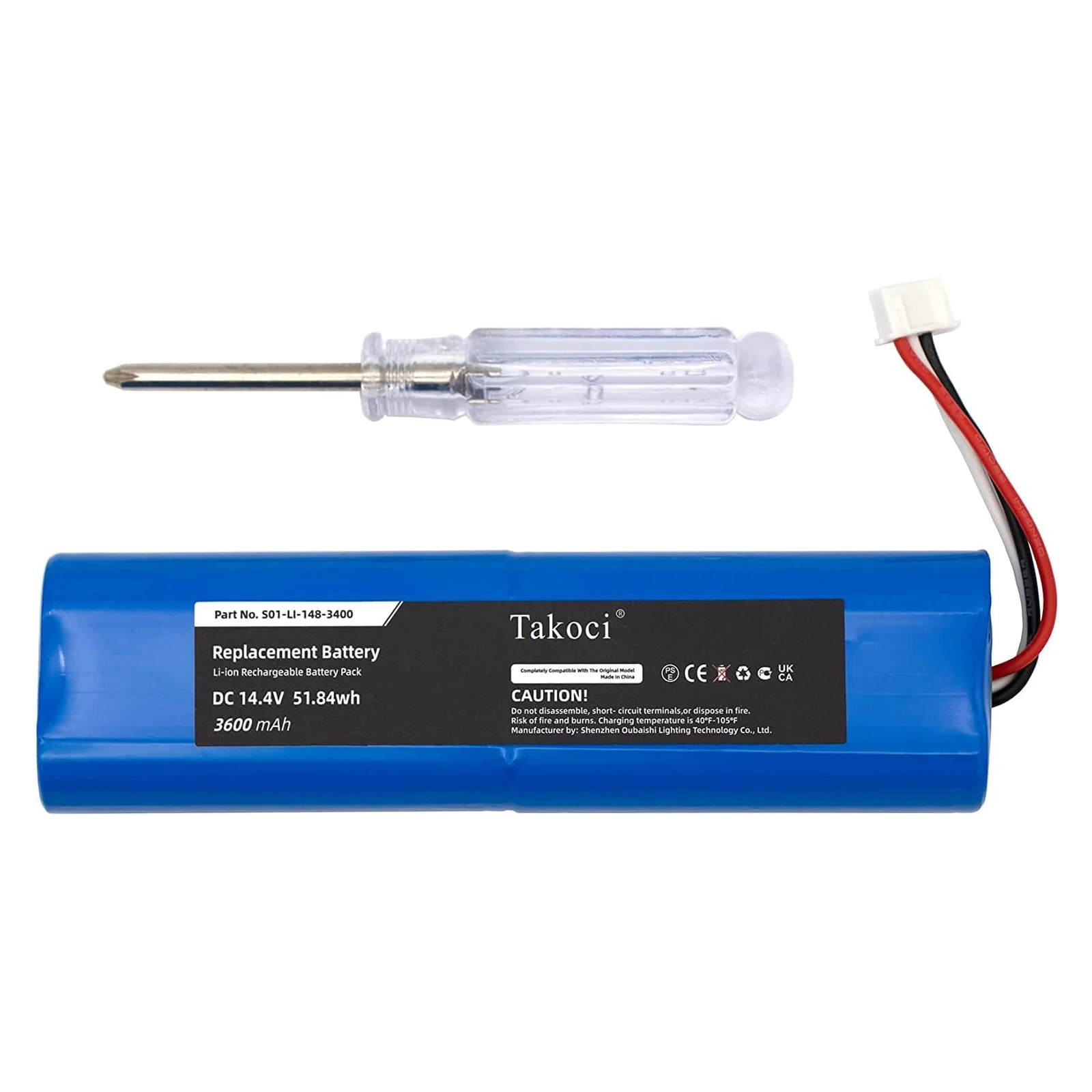 Replacement Battery 3600mAh for Yeedi, Ecovacs K8, Deebot Ozmo 900 S01-LI-148-2600, S01-LI-148-3200, S09-LI-148-3200, 10002014
Replacement Battery 3600mAh for Yeedi, Ecovacs K8, Deebot Ozmo 900 S01-LI-148-2600, S01-LI-148-3200, S09-LI-148-3200, 10002014