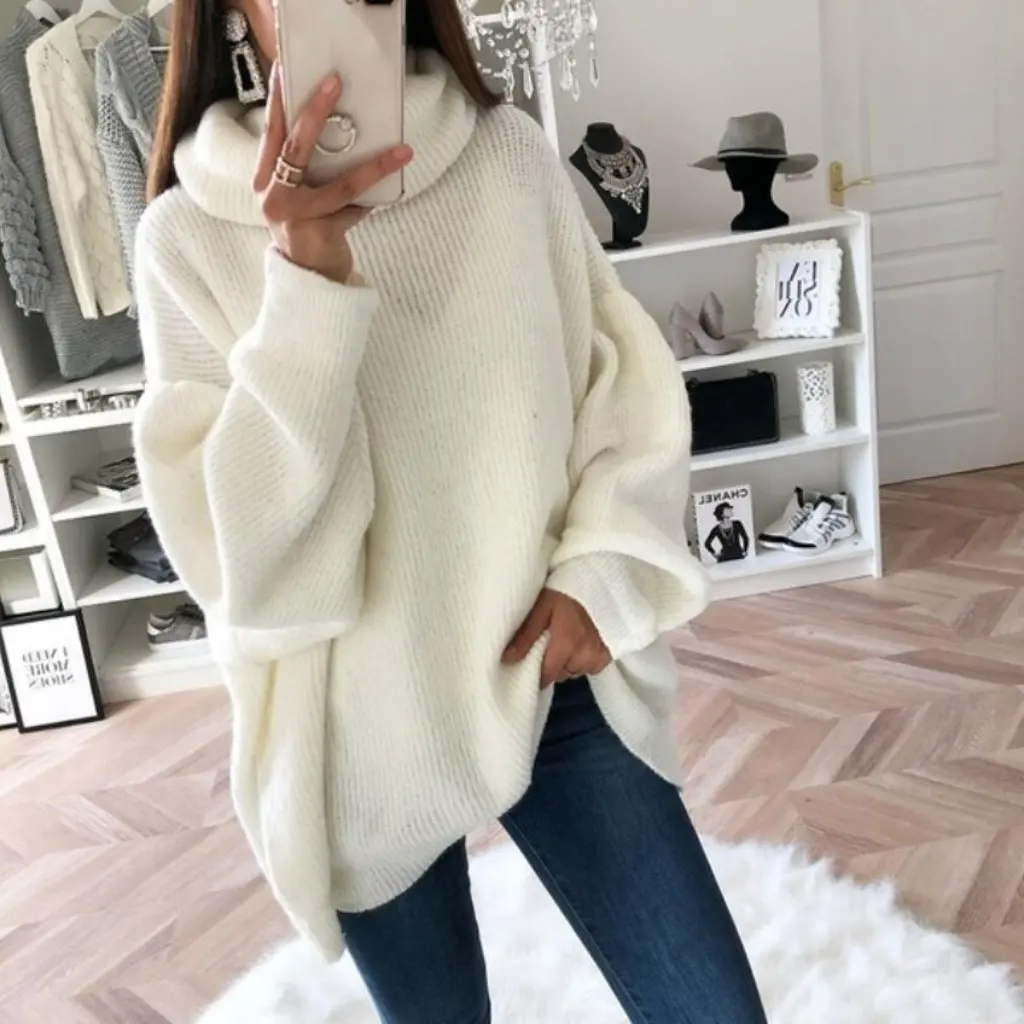 Women's Casual Knitted Turtleneck Sweater Loose Fit Solid Color European American Fashion Autumn Winter Hot Selling
Women's Casual Knitted Turtleneck Sweater Loose Fit Solid Color European American Fashion Autumn Winter Hot Selling