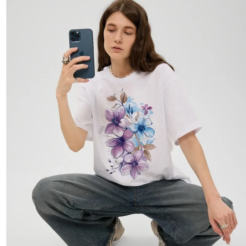 New Style Women's T-shirts Pure Cottton Prints Coloful Patterns Unique Cost-effective Cheap Women's Clothes Casual Beautiful Top
New Style Women's T-shirts Pure Cottton Prints Coloful Patterns Unique Cost-effective Cheap Women's Clothes Casual Beautiful Top