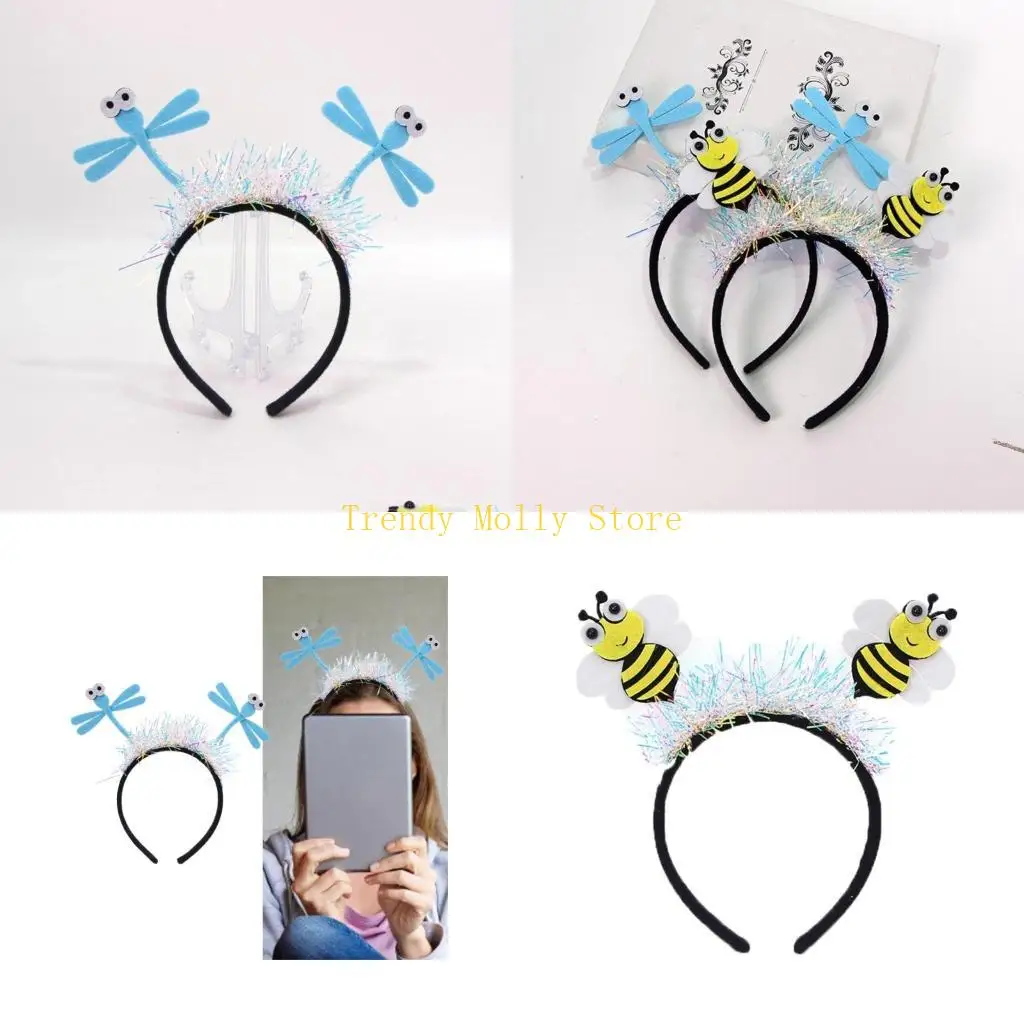 N5KB Cartoon Insect Hairband Carnivals Teens Role Play Hairband with Tinsels
N5KB Cartoon Insect Hairband Carnivals Teens Role Play Hairband with Tinsels