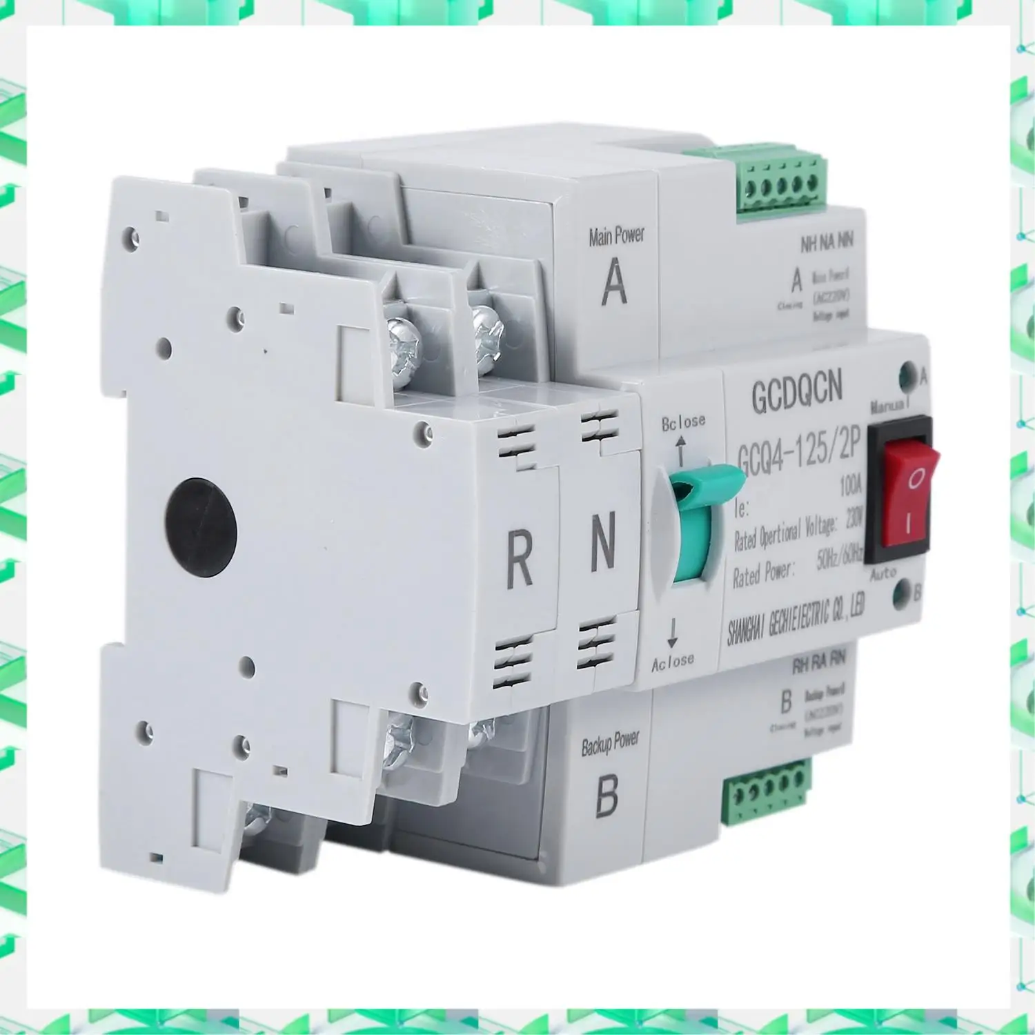 3C Electron Dual-Power Automatic Transfer Switch 2P 100A Household 35Mm Rail Installation,Dual-Power Automatic Transfer Switch 2
3C Electron Dual-Power Automatic Transfer Switch 2P 100A Household 35Mm Rail Installation,Dual-Power Automatic Transfer Switch 2