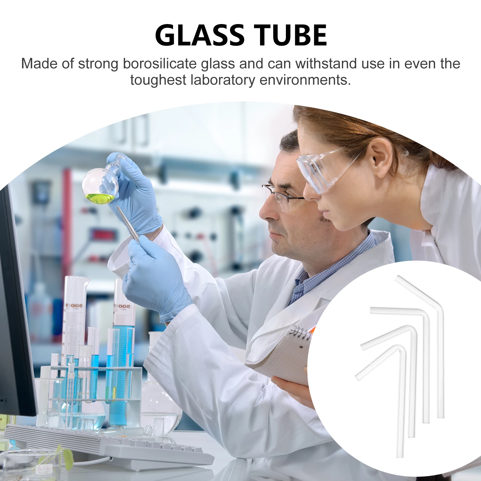 40Pcs Glass Tube 45 60 90 120 Degree Elbow High-Quality Smooth Wall Transparent Laboratory Equipment Glass Tube
40Pcs Glass Tube 45 60 90 120 Degree Elbow High-Quality Smooth Wall Transparent Laboratory Equipment Glass Tube