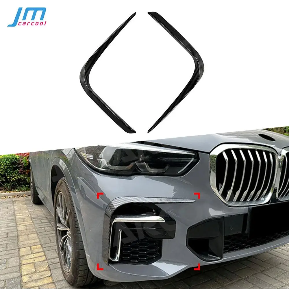 Carbon Fiber Front Fog Lamp Frame Trim Strips Covers Bodykits for BMW X5 G05 M Sport 2019 + ABS Gloss black Car Styling
Carbon Fiber Front Fog Lamp Frame Trim Strips Covers Bodykits for BMW X5 G05 M Sport 2019 + ABS Gloss black Car Styling