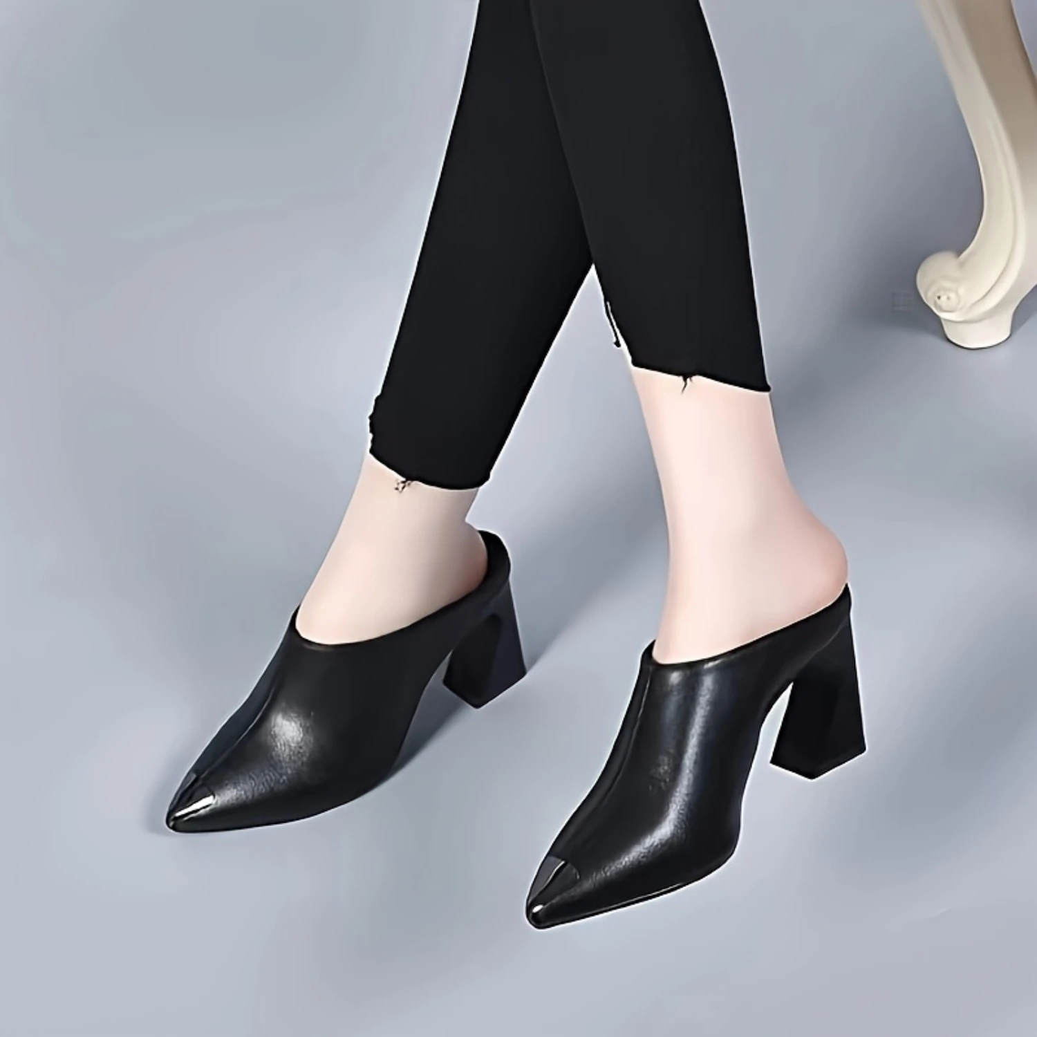 Elegant Women's Pointed Toe Block Heel Dress Pumps - Slip On Style for Fashionable Comfort
Elegant Women's Pointed Toe Block Heel Dress Pumps - Slip On Style for Fashionable Comfort