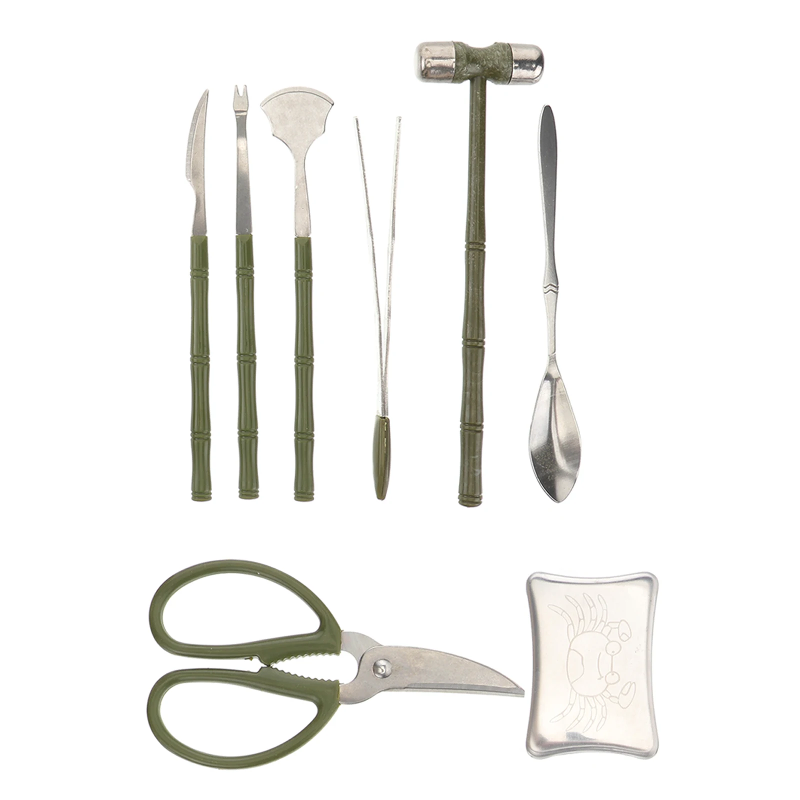 8pcs Crab Tool Set Stainless Steel Seafood Crackers Lobster Shellers Shellfish Tools Pliers Storage Box Gift
8pcs Crab Tool Set Stainless Steel Seafood Crackers Lobster Shellers Shellfish Tools Pliers Storage Box Gift