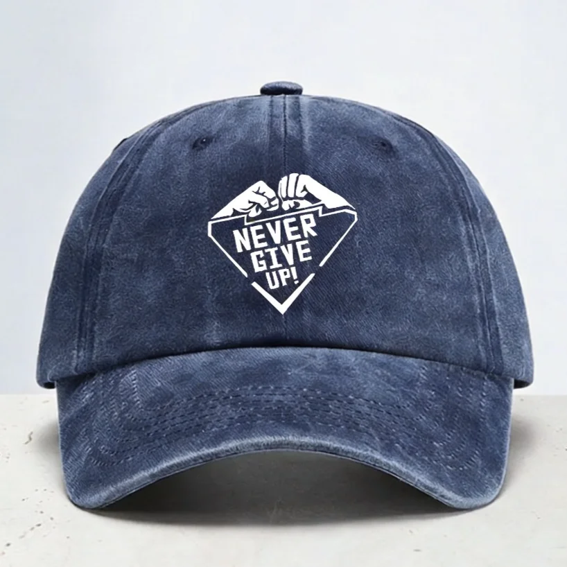 Never Give Up baseball cap fashion Washed Denim hip hop cap casual Harajuku sun snapback hats
Never Give Up baseball cap fashion Washed Denim hip hop cap casual Harajuku sun snapback hats