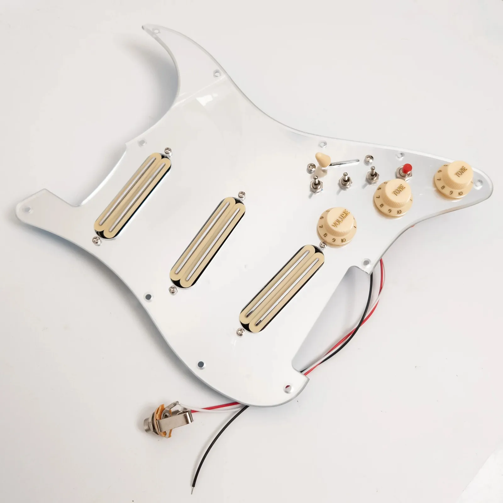 SSS Prewired Loaded Pickguard Coil Splitting Pickups for ST Guitar
SSS Prewired Loaded Pickguard Coil Splitting Pickups for ST Guitar