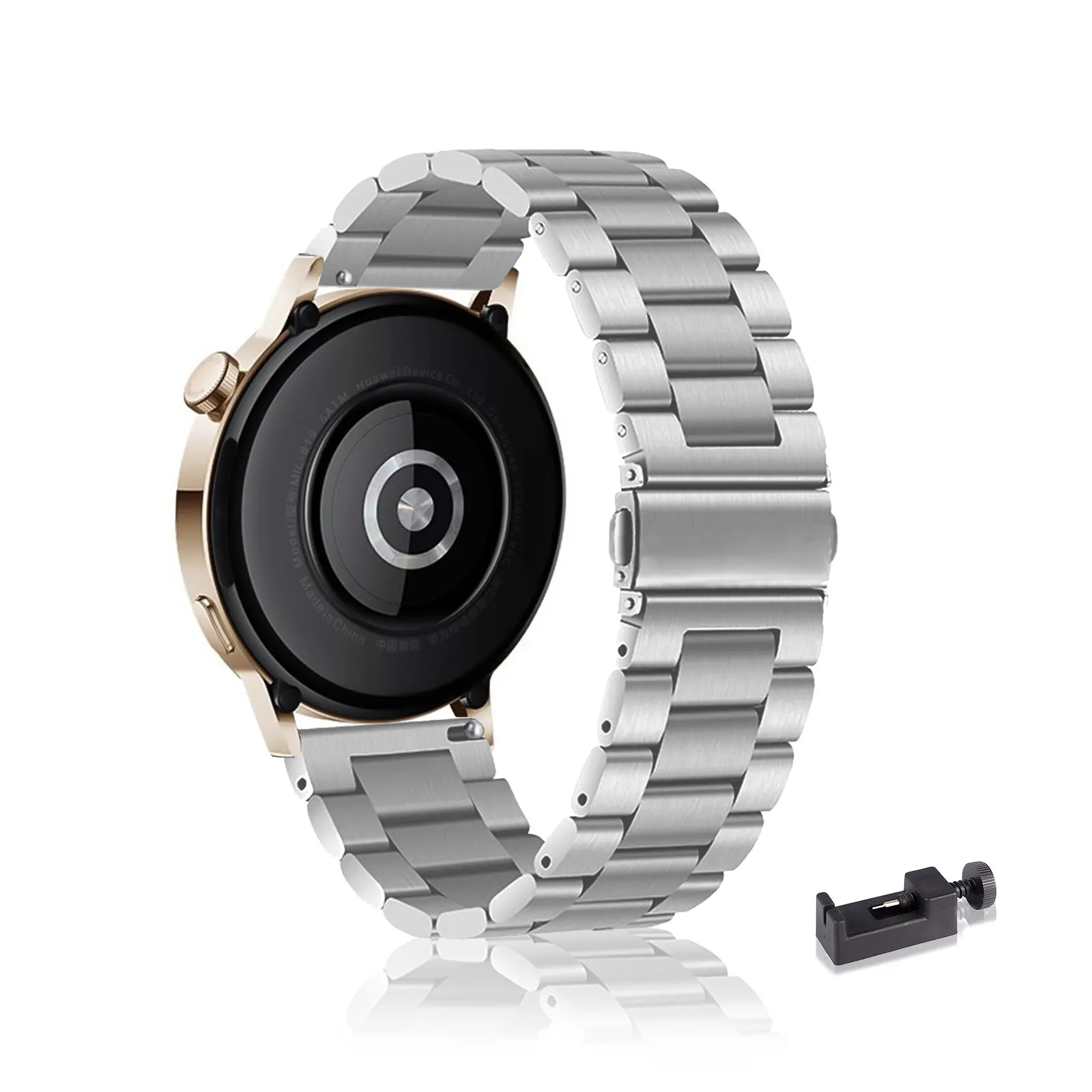 Stainless Steel Bands for Huawei Watch GT 42mm/Watch GT 2 42mm Band, Three Columns Metal Replacement Strap
Stainless Steel Bands for Huawei Watch GT 42mm/Watch GT 2 42mm Band, Three Columns Metal Replacement Strap