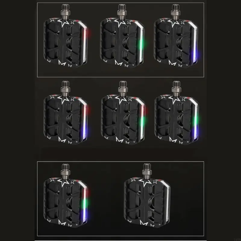 Aluminum Alloy Bearing LED Bicycles Pedals, 9/16Inch Flat Pedals Antislip Watertight Dustproof Mountain Bicycles Pedals
Aluminum Alloy Bearing LED Bicycles Pedals, 9/16Inch Flat Pedals Antislip Watertight Dustproof Mountain Bicycles Pedals