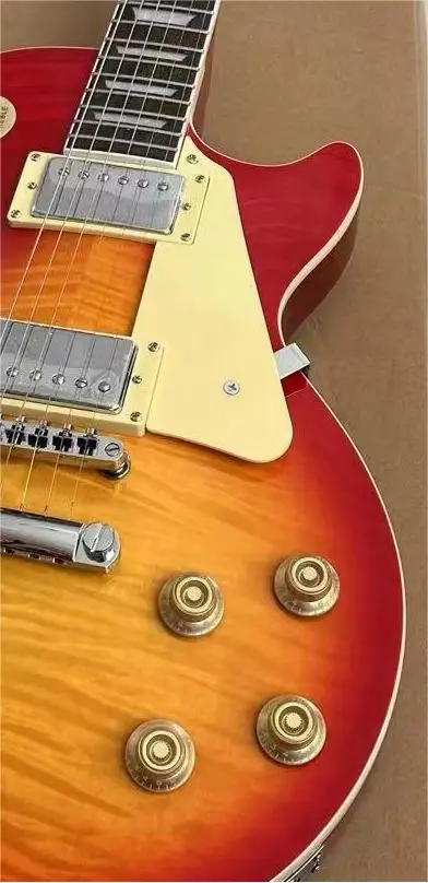 High Quality LP Standard Electric Guitar,cherry Sunburst,flamed Maple Veneer Fast Shipping
High Quality LP Standard Electric Guitar,cherry Sunburst,flamed Maple Veneer Fast Shipping