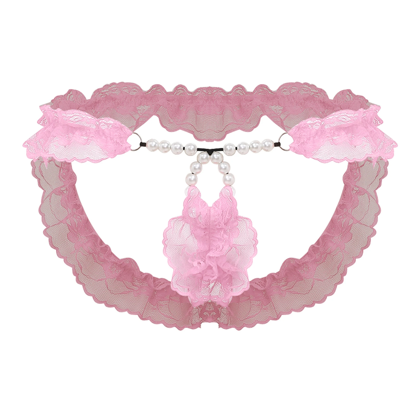 Womens Lingerie Sheer Lace Thong Briefs Cutout Crotch with Faux Pearl Showing Butt Panties G-string Sexy Underwear Nightwear
Womens Lingerie Sheer Lace Thong Briefs Cutout Crotch with Faux Pearl Showing Butt Panties G-string Sexy Underwear Nightwear
